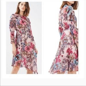 Top shop size 4 floral midi dress